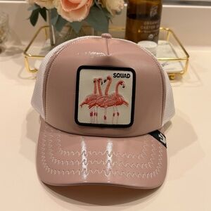 Goorin Bros Mauve Pink Flamingo “Squad” Trucker Cap Animal Farm (limited)